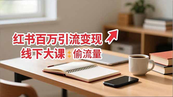 小红书百万引流变现-11月线下大课：分享从0到百万引流路径，手把手教偷流量、拿结果-68资源