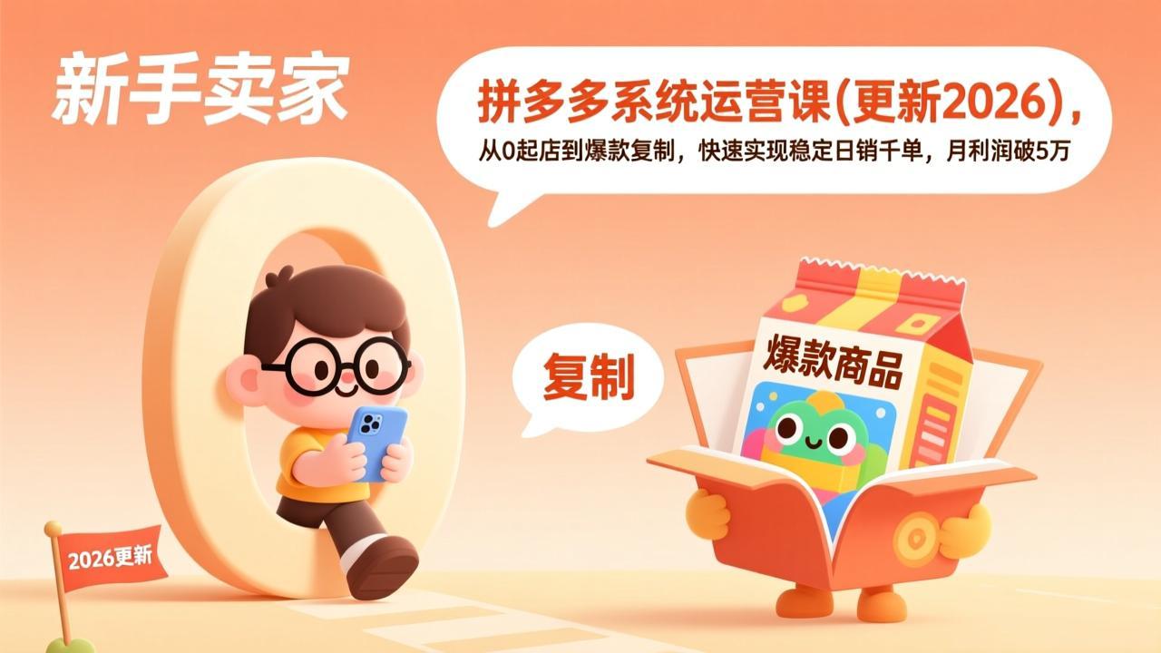 拼多多系统运营课(更新3月-68资源