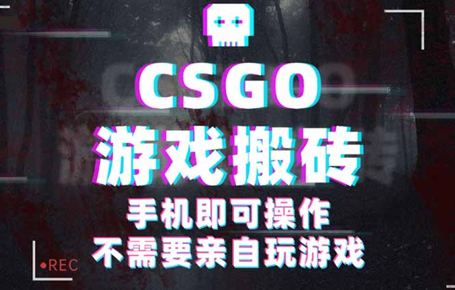 CSGO游戏挂机捡漏，单日扫货500+，年底小高峰上车可吃肉，手机即可操作...-68资源