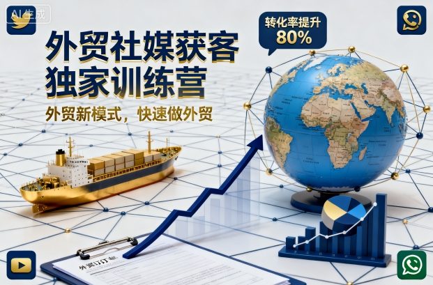 外贸社媒获客独家训练营，外贸新模式，快速做外贸(更新26年3月)-68资源