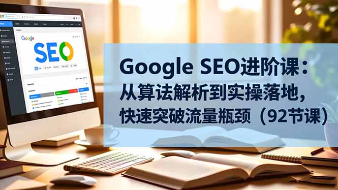 Google SEO进阶课：从算法解析到实操落地，快速突破流量瓶颈(92节课-68资源