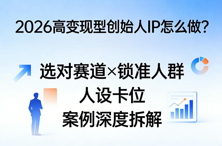 2026高变现型创始人IP怎么做？选对赛道×锁准人群×人设卡位×案例深度拆解-68资源
