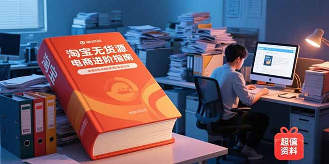 淘宝无货源电商进阶指南，包含新人课、进阶课，配套资料，蓝海选品等-68资源