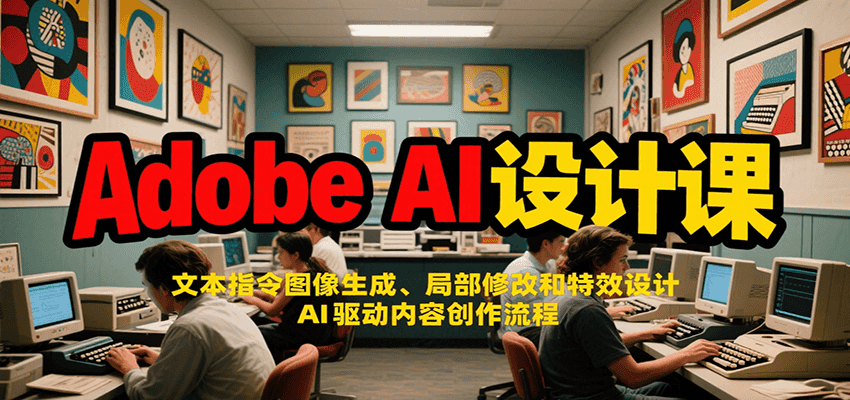 Adobe AI设计课：文本指令图像生成、局部修改和特效设计，AI驱动内容创作流程-68资源