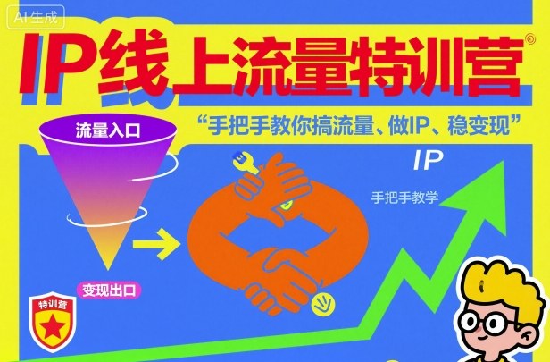 IP线上流量特训营，手把手教你搞流量、做IP、稳变现-68资源