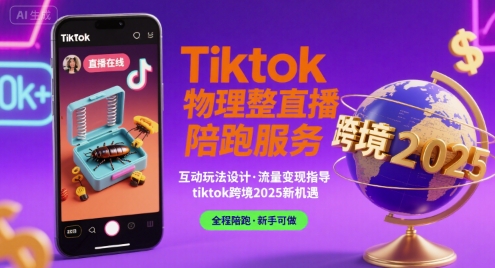 Tiktok物理整蛊直播陪跑服务-tiktok跨境2025-68资源