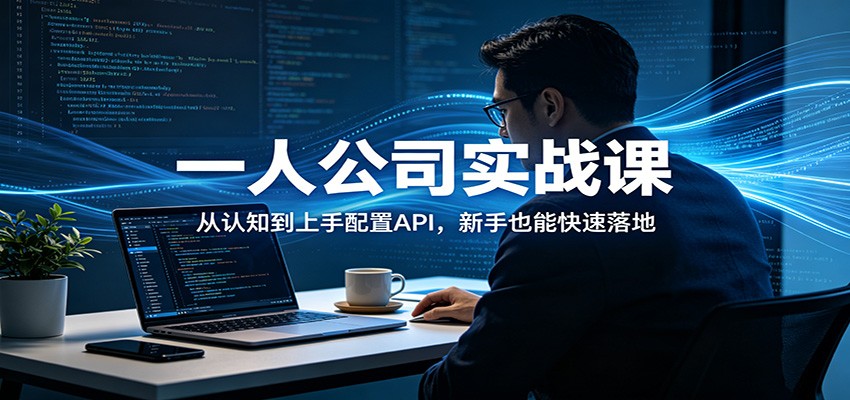 一人公司实战课：从认知到上手配置API，新手也能快速落地-68资源