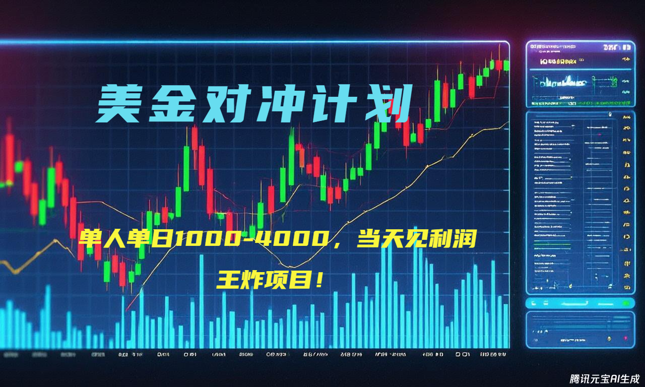 2025年最暴力项目“美金先登计划”最新最强对冲战法，每日实际收益1K-4K-68资源