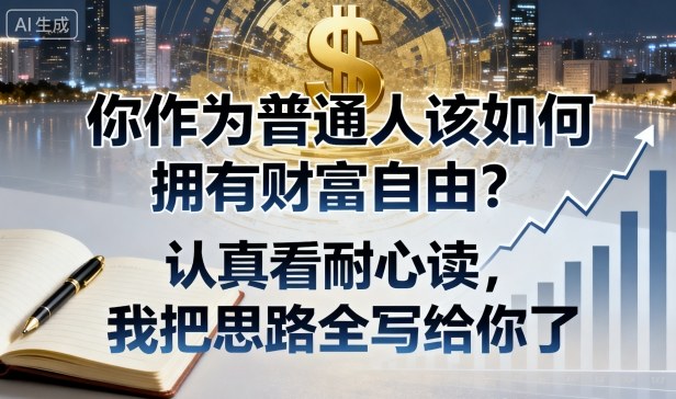 付费文章：你作为普通人该如何拥有财富自由？认真看耐心读，我把思路全写给你了-68资源