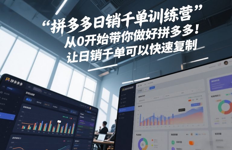 拼多多日销千单训练营，从0开始带你做好拼多多，让日销千单可以快速复制(更新26年3月)-68资源