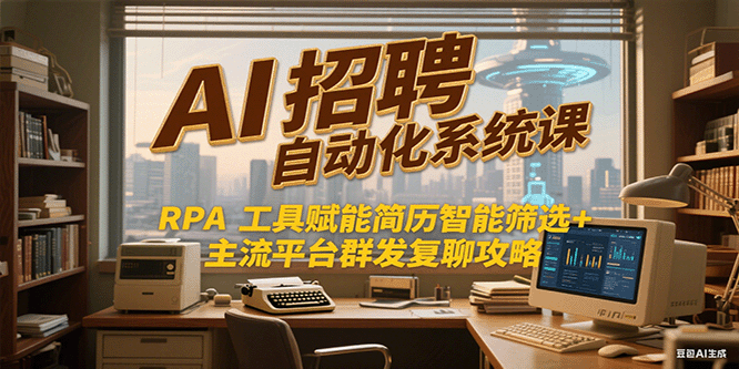 AI招聘自动化系统课，RPA工具赋能简历智能筛选+主流平台群发复聊全攻略-68资源