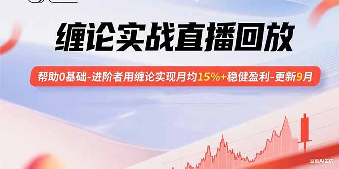 缠论实战直播回放：帮助0基础-进阶者用缠论实现月均15%+稳健盈利-更新9月-68资源