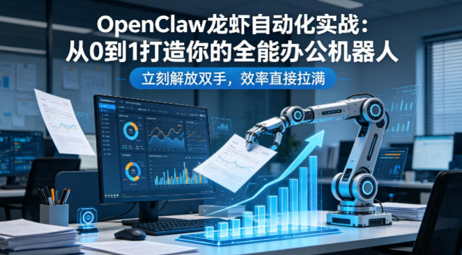 OpenClaw龙虾自动化实战：从0到1打造你的全能办公机器人，立刻解放双手，效率直接拉满-68资源