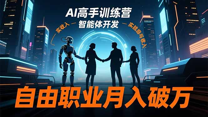 AI高手训练营3.0，ChatGPT，Midjourney，智能体开发，自由职业月入破万-68资源