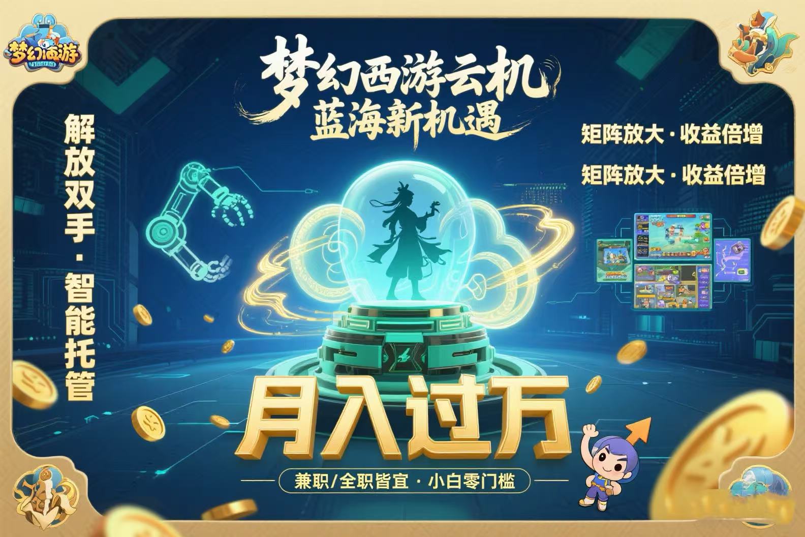 梦幻西游云机最新蓝海玩法  解放双手可矩阵放大 轻松月入过万 小白也可...-68资源
