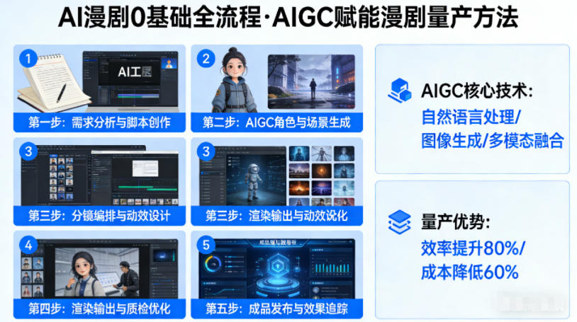 AI漫剧0基础全流程，快速掌握AIGC赋能的漫剧量产方法-68资源
