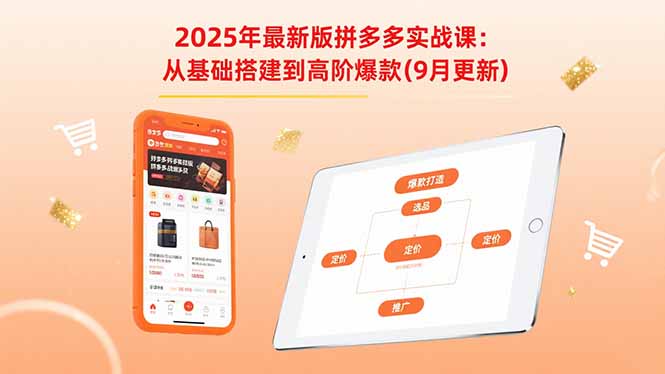 2025年最新版拼多多实战课：从基础搭建到高阶爆款(9月更新-68资源