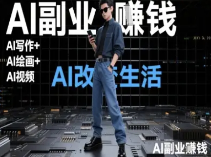 AI改变生活(Ai写作+AI绘画+Ai视频)，AI副业挣钱-68资源