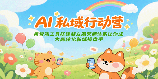AI私域行动营：用智能工具搭建朋友圈营销体系让你成为高转化私域操盘手-68资源