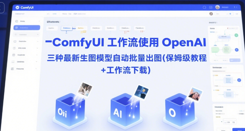 ComfyUI 工作流使用 OpenAI 三种最新生图模型自动批量出图(保姆级教程+工作流下载)-68资源