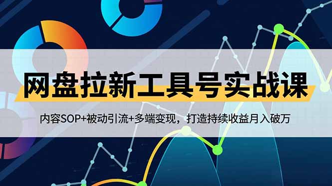 网盘拉新工具号实战课，内容SOP+被动引流+多端变现，打造持续收益月入破万-68资源