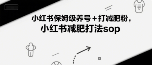 小红书保姆级养号+打减肥粉，小红书减肥打法sop-68资源