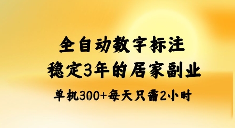 全自动数字标注，稳定3年的蓝海项目，居家也能矩阵开干的副业，单机日入3张+【揭秘】-68资源