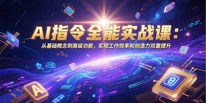 AI指令全能实战课：从基础概念到高级功能，实现工作效率和创造力双重提升-68资源