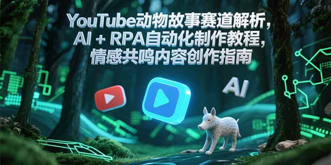 YouTube动物故事赛道解析，AI+RPA自动化制作教程，情感共鸣内容创作指南-68资源