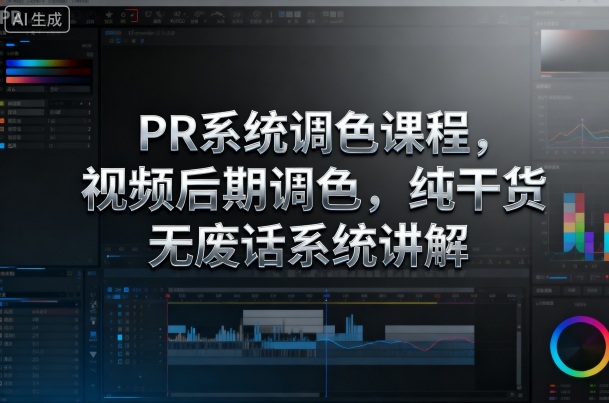 PR系统调色课程，视频后期调色，纯干货无废话系统讲解-68资源