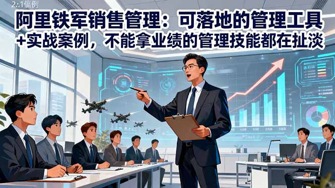 阿里铁军销售管理：可落地的管理工具+实战案例，不能拿业绩的管理都在扯淡-68资源