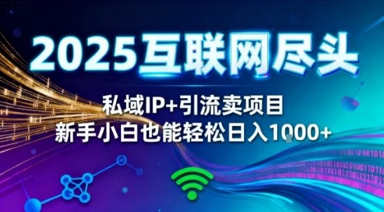 2025网创尽头王炸项目！私域IP+精准引流，新手小白在家躺賺日入1k，零经验也能上手【揭秘】-68资源