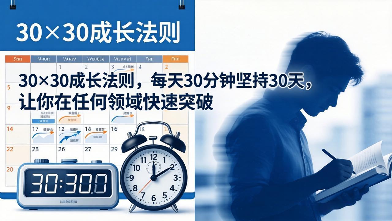 付费文章：30×30成长法则，每天30分钟坚持30天，让你在任何领域快速突破-68资源