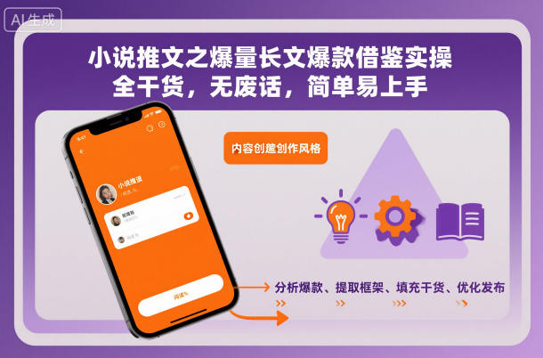 小说推文之爆量长文爆款借鉴实操，全干货，无废话，简单易上手-68资源