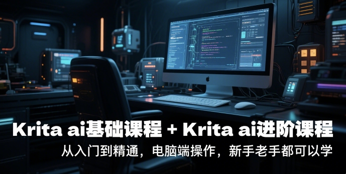krita ai基础课程+Krita ai进阶课程，从入门到精通，电脑端操作，新手老手都可以学-68资源