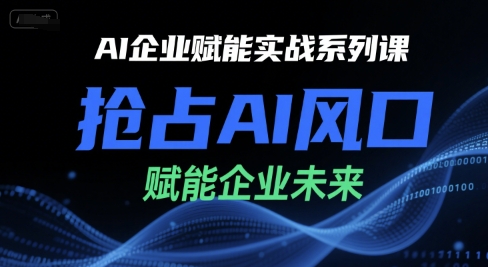 AI企业赋能实战系列课，抢占AI风口，赋能企业未来-68资源