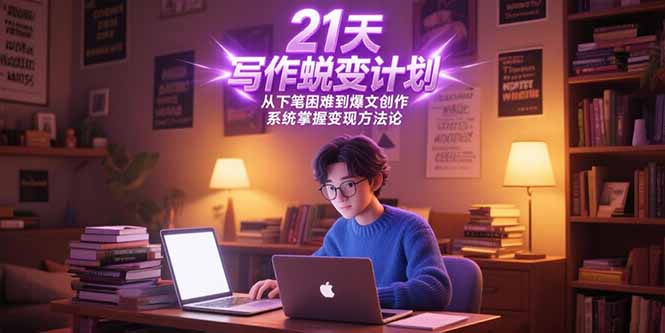 21天写作蜕变计划，从下笔困难到爆文创作，系统掌握变现方法论-68资源