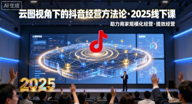 云图视角下的抖音经营方法论，2025线下课，助力商家规模化经营，提效经营(录音+字幕)-68资源
