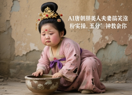 AI唐朝胖美人夫妻搞笑涨粉实操，五分钟教会你-68资源