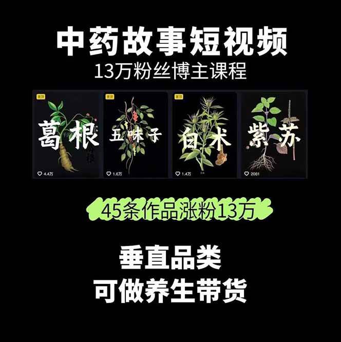 图片[2]-中药文化赛道：溯源故事开发，AI工具实战，平台运营，全方位解锁中医流量变现新路径-68资源