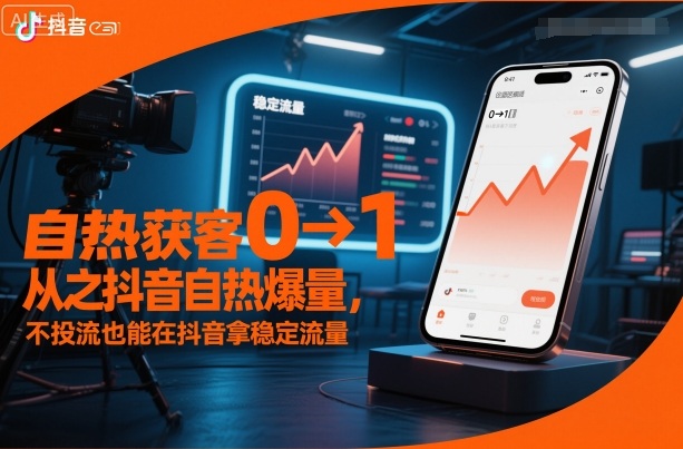 自热获客从0到1之抖音自热爆量，不投流也能在抖音拿稳定流量-68资源