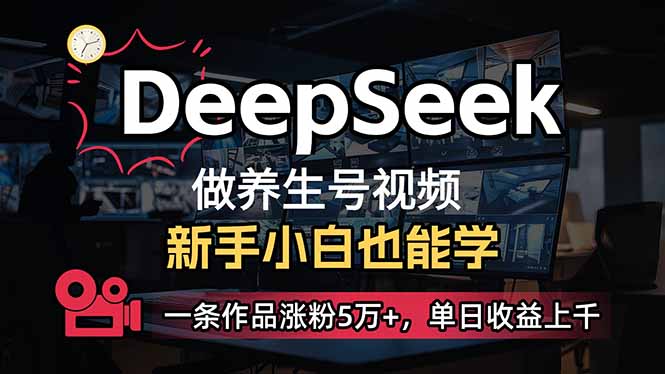 （14270期）小白用DeepSeek做养生号，一条作品涨粉5万+，单日收益上千-68资源
