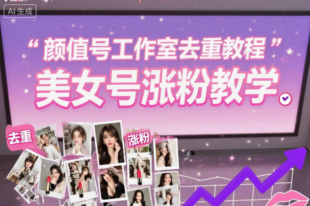 颜值号工作室去重教程，美女号涨粉教学-68资源