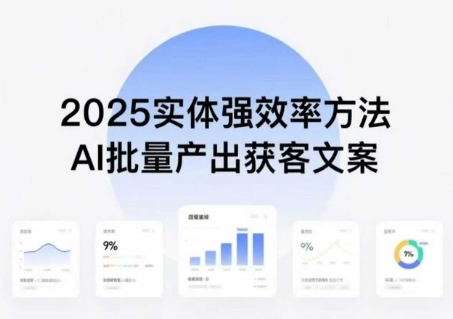 实体强效率方法：AI批量产出获客文案，2025年普通人拥抱AI，实现实体创收-68资源