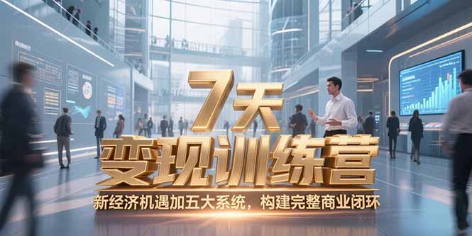 7天咨询师变现训练营，新经济机遇加五大系统，构建完整商业闭环-68资源