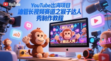 YouTube出海项目，油管长视频赛道之猴子达人秀制作教程-68资源