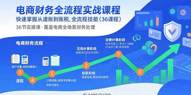 电商财务全流程实战课程：快速掌握从建账到报税的全流程技能(36节课-68资源