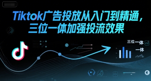 Tiktok广告投放从入门到精通，三位一体加强投流效果-68资源