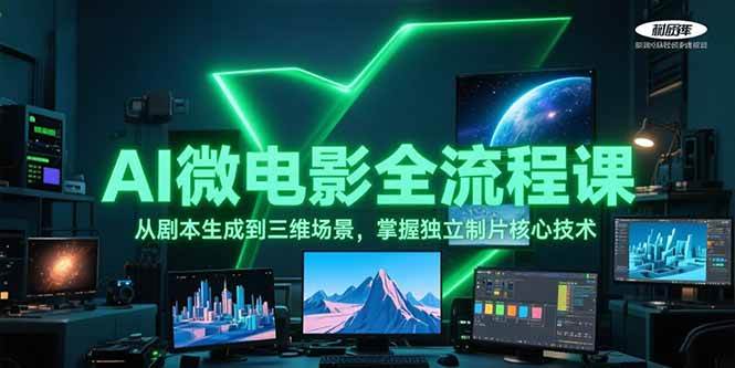 AI微电影全流程课，从剧本生成到三维场景，掌握独立制片核心技术-68资源