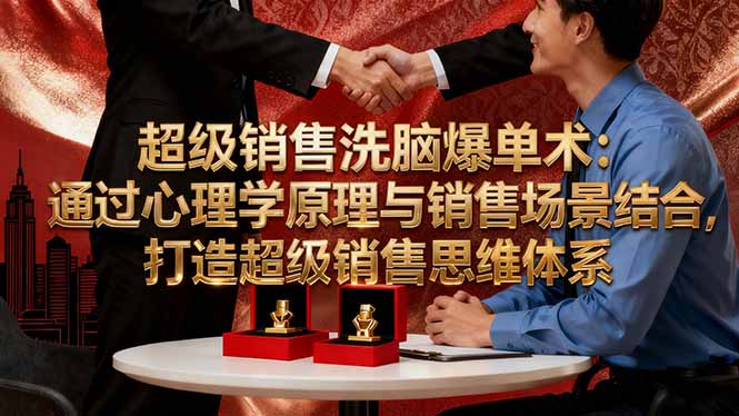 超级销售洗脑爆单术：通过心理学原理与销售场景结合,打造超级销售思维体系-68资源